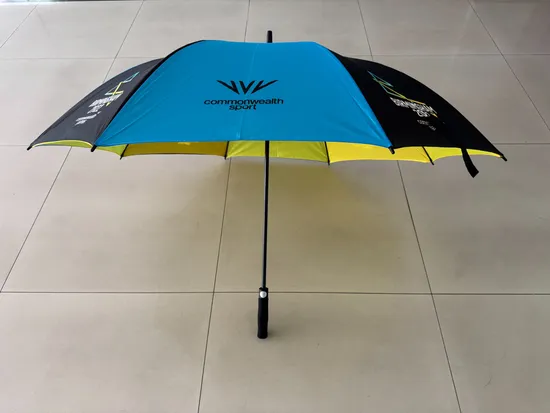 Big Size 30 Inch Golf Rain Umbrellas Fiberglass Frame OEM Logo Customized Automatic Open