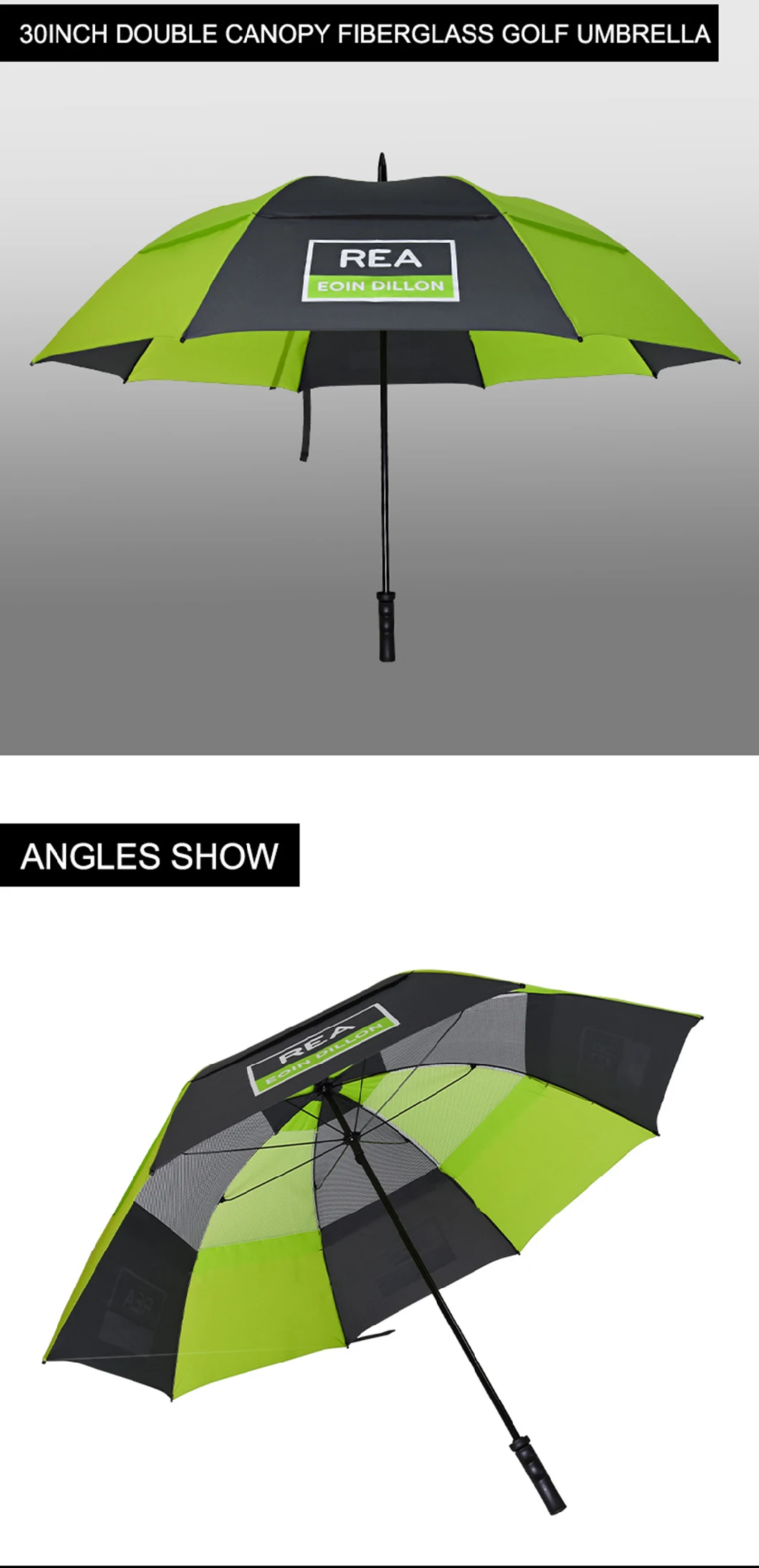 Double Layer Promotional Durable Long Golf Umbrella