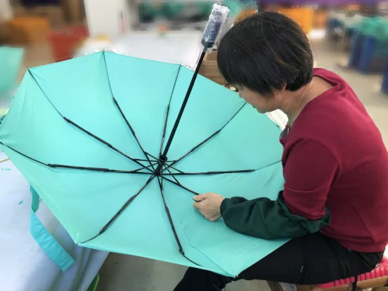 Guarda-chuva Sunfoo de 23 polegadas cinza externo com proteção UV ao ar livre com cabo curvo para presente chuva golfe guarda-chuva
