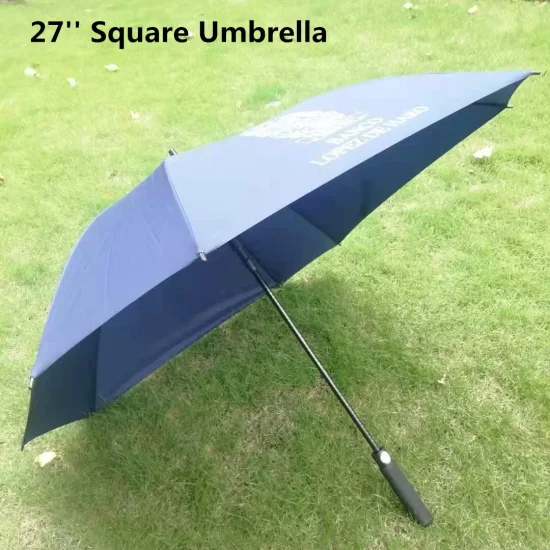 Guarda-chuva de golfe direto à prova de vento personalizado de 27